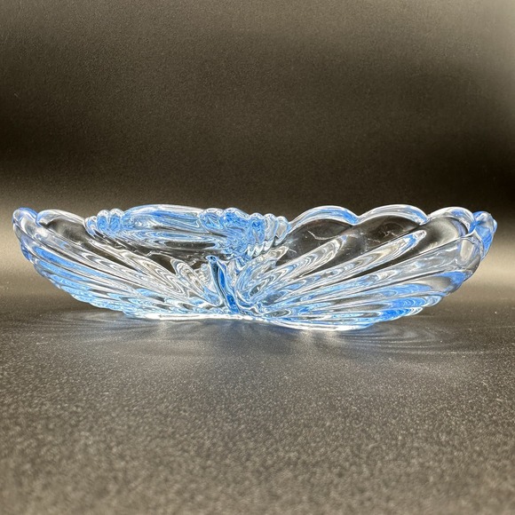 Cambridge Glass Caprice Moonlight Blue Divided Relish Dish Vintage - Picture 12 of 13